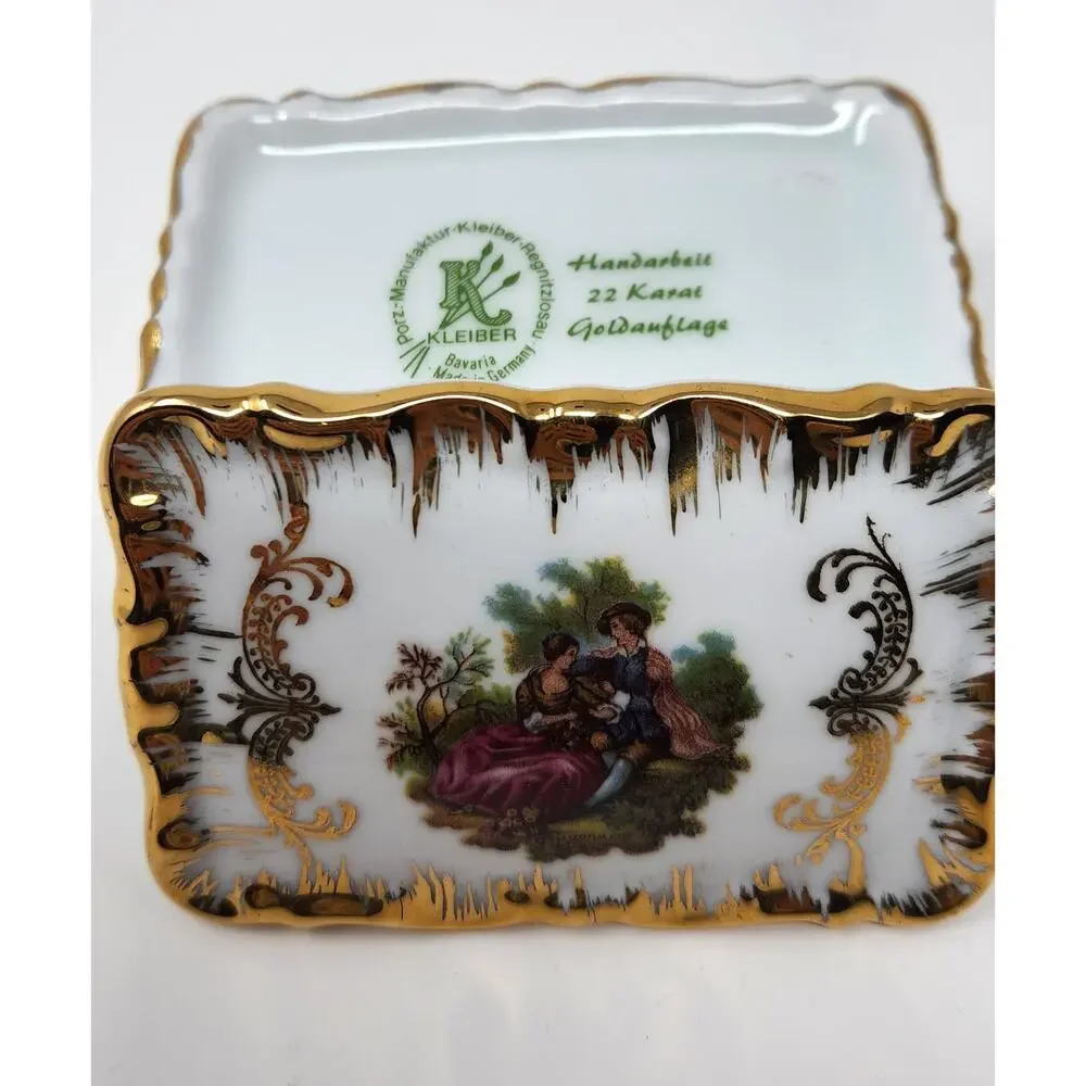 Trinket Jewelry Box | Courting Couple | Bavaria, Germany